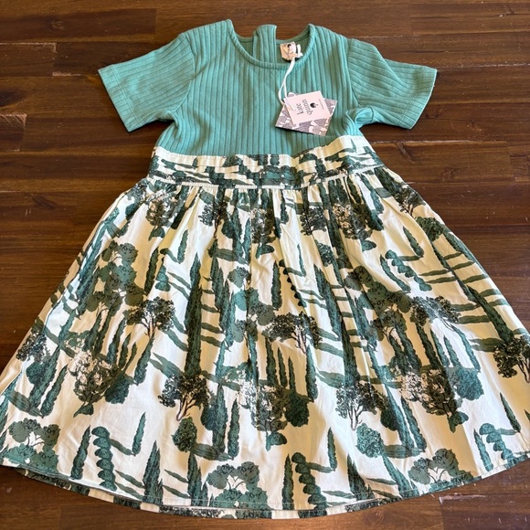 Rare Kate Quinn alice in wonderland Verde Green Trees Malachite cotton 5 Toddler - Picture 1 of 4